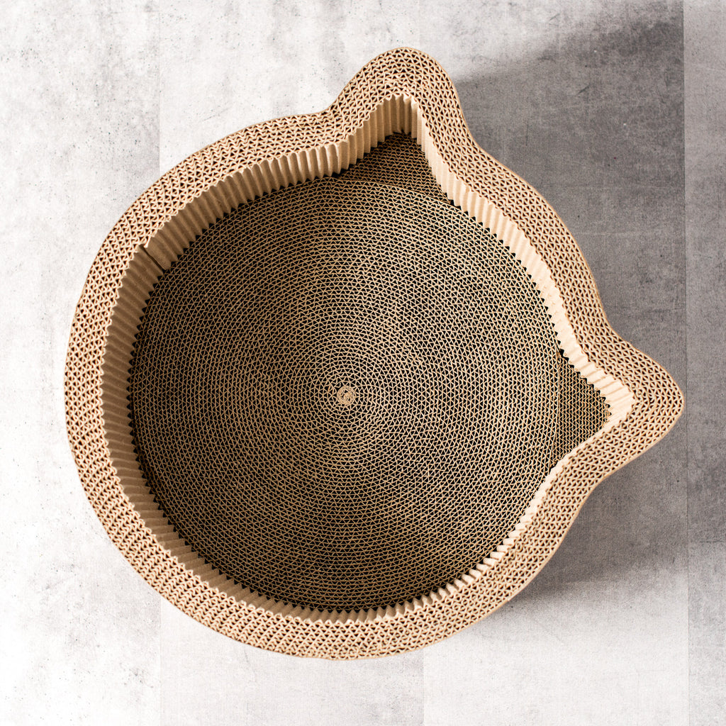 Necoichi – Cat-Headed Scratcher Bowl (Birch)